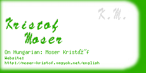 kristof moser business card